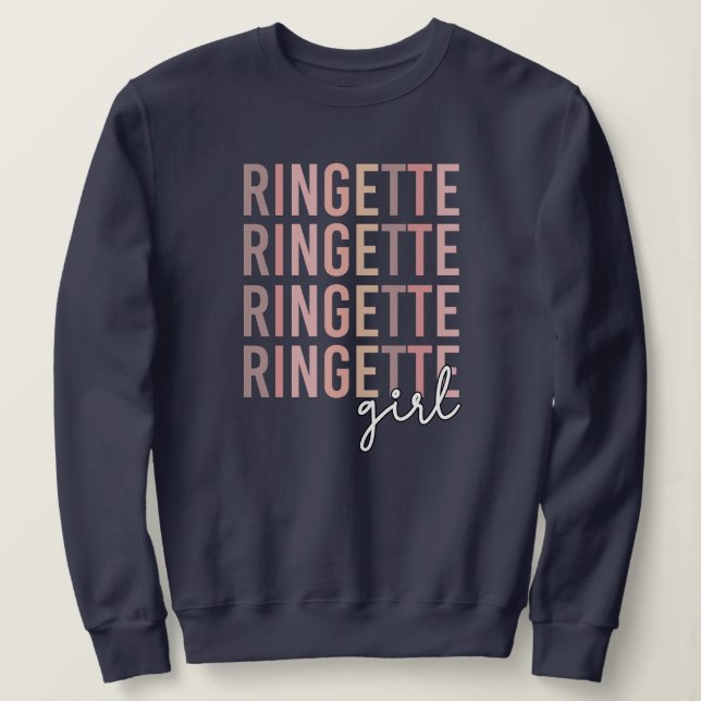 Sweatshirt Ringette fille | Cadeaux pour Lecteur Ringette (Design devant)