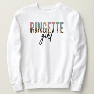 Sweatshirt Ringette Girl Cheetah Imprimer Lecteur Ringette
