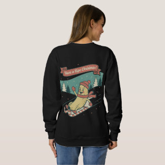 Sweatshirt Ripe Christmas Banana Skiing Retro Cartoon Hoodies
