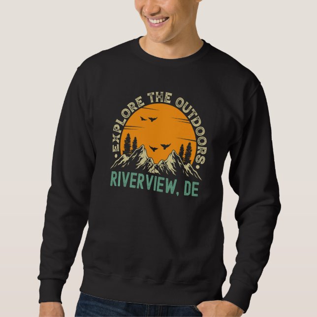 Sweatshirt Riverview, Delaware - Découvrez le plein air Premi (Devant)