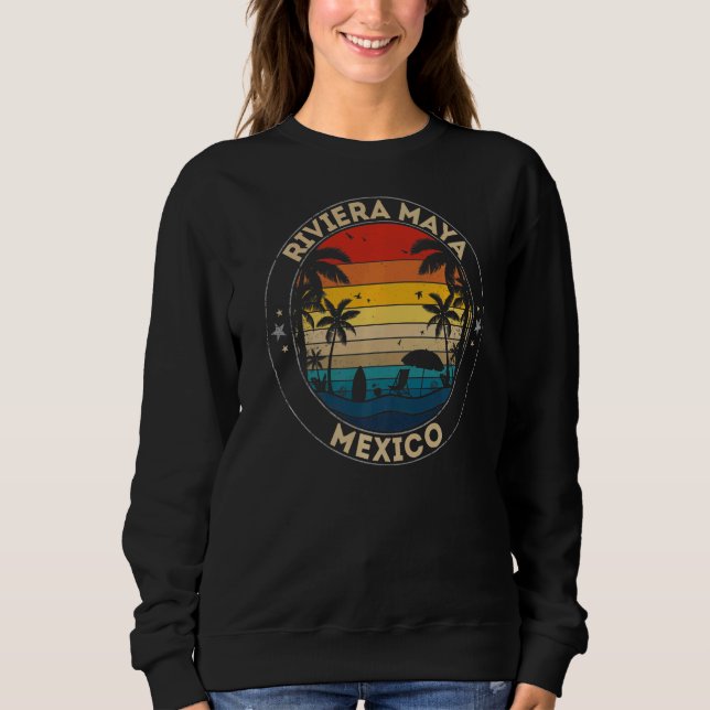 Sweatshirt Riviera Maya Souvenir Mexique Rappel (Devant)