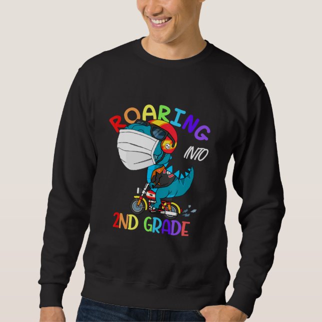 Sweatshirt Roaring En 2e Classe Dinosaure Masque Visage B (Devant)