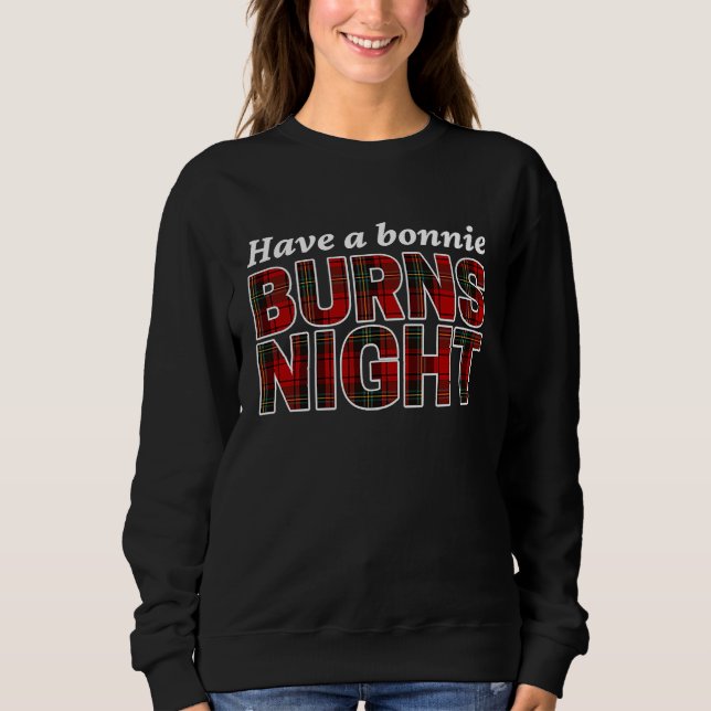 Sweatshirt Robert Burns 'Ayez Une Bonnie Brûle Nuit' Annuelle (Devant)