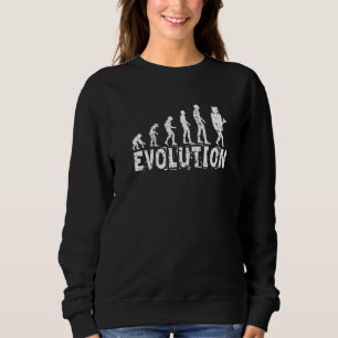 Sweatshirt Robot de l'évolution blanc
