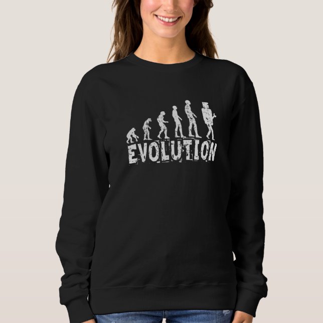 Sweatshirt Robot de l'évolution blanc (Devant)