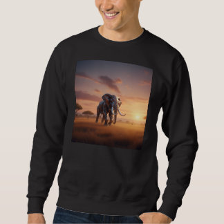Sweatshirt Robot Elephant at Sunset