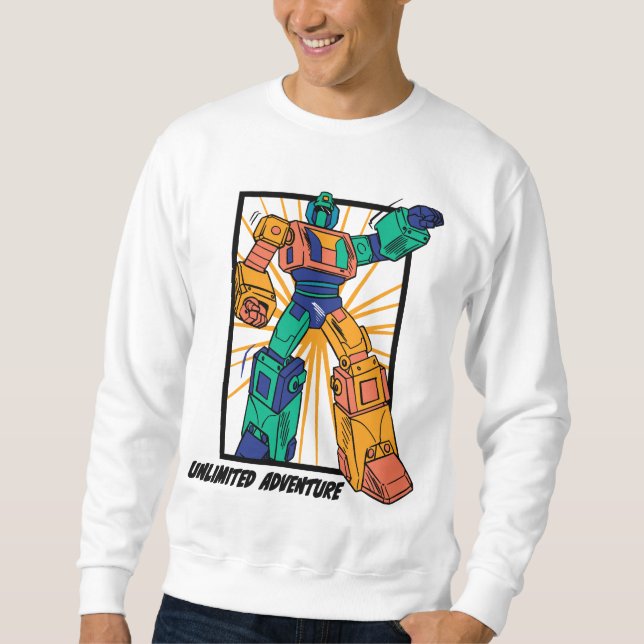 Sweatshirt Robot Guerrier Géant : Aventure Illimitée (Devant)