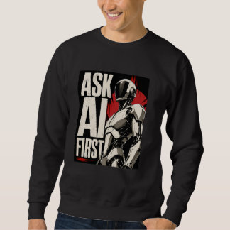 Sweatshirt Robot humanoïde IA Design Technologique Futuriste