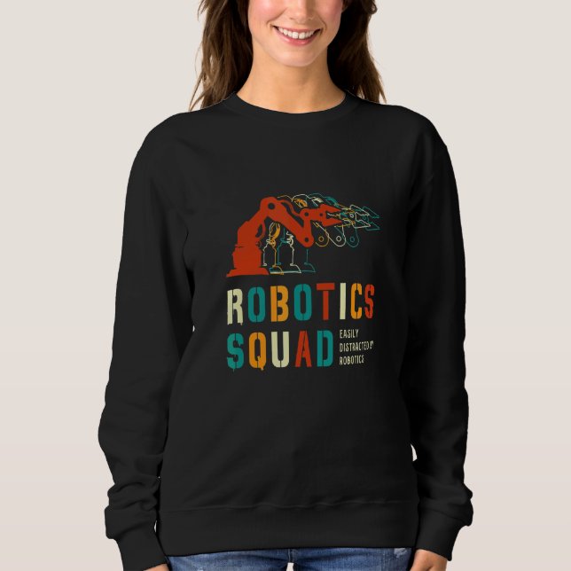 Sweatshirt Robotique Escadron Mécanique Robot Ingénierie (Devant)
