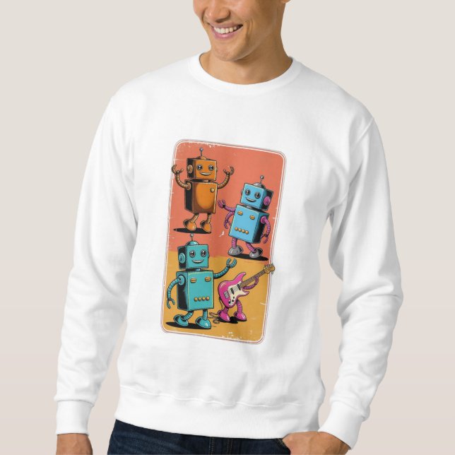 Sweatshirt robots vintages (Devant)