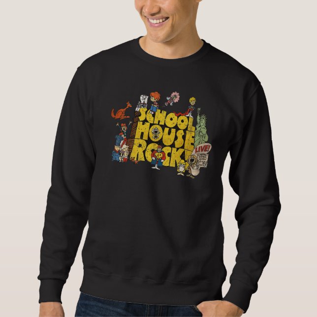 Sweatshirt Rocher de l'école vintage Retro 1973 (Devant)