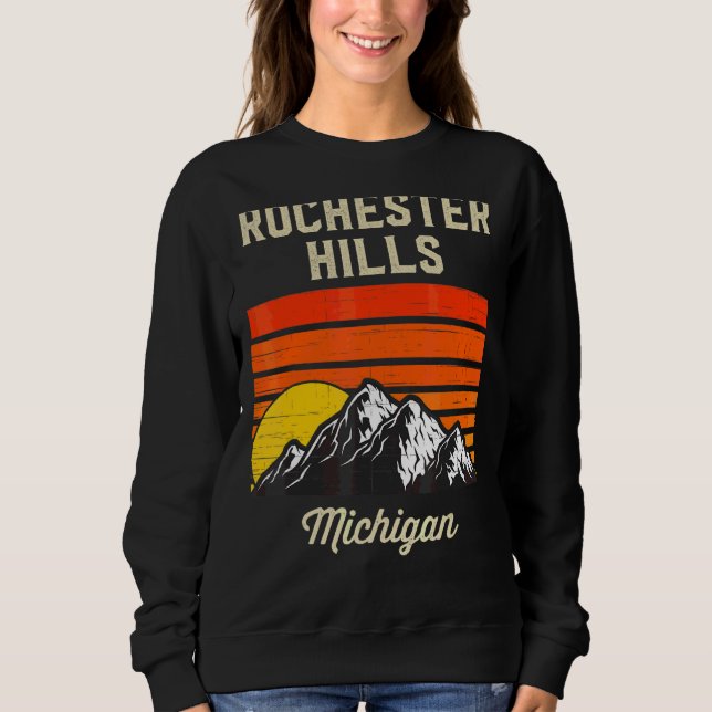 Sweatshirt Rochester Hills Michigan Hometown City State Usa (Devant)