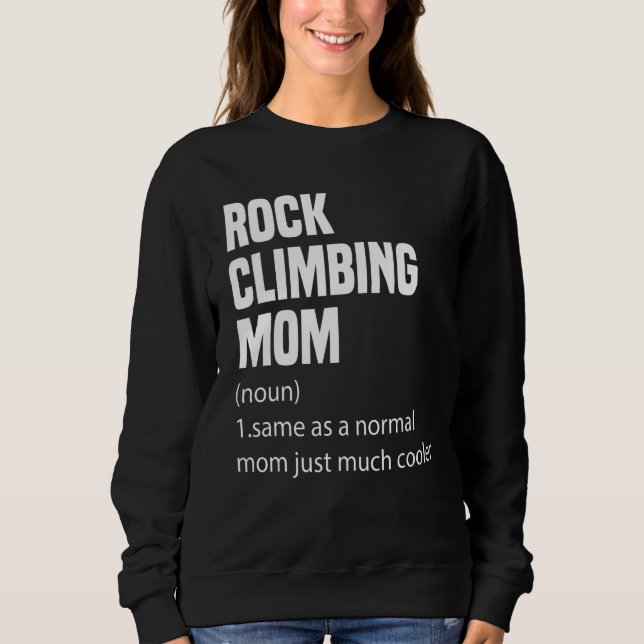 Sweatshirt Rock Climbing Mom Dictionary Definition Funny Spor (Devant)