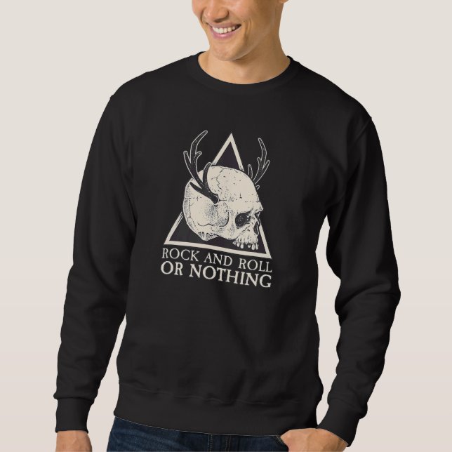 Sweatshirt Rock Guitarist I Rock and Roll Or Nothing I Rock G (Devant)