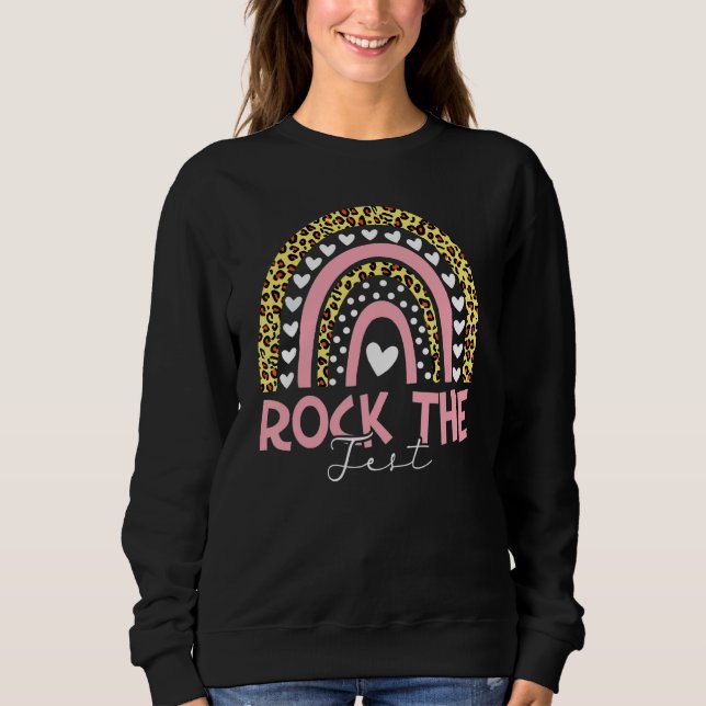 Sweatshirt Rock Le Test Test Pour Les Enseignants Le Jour D'E (Devant)