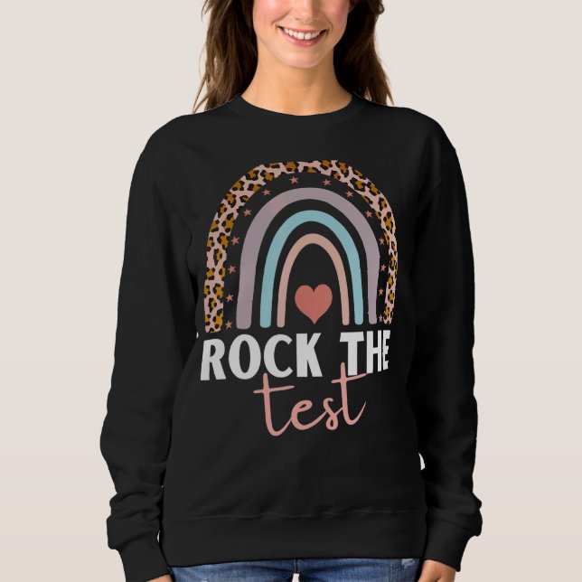 Sweatshirt Rock Le Test Test Pour Les Enseignants Le Jour D'E (Devant)