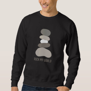 Sweatshirt Rock My World Stone Cairn Sculpture Graphique