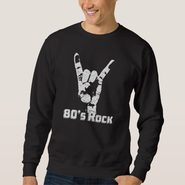 Sweatshirt Rock n Roll - Retro 80s Rock Music Band Men W (Devant)