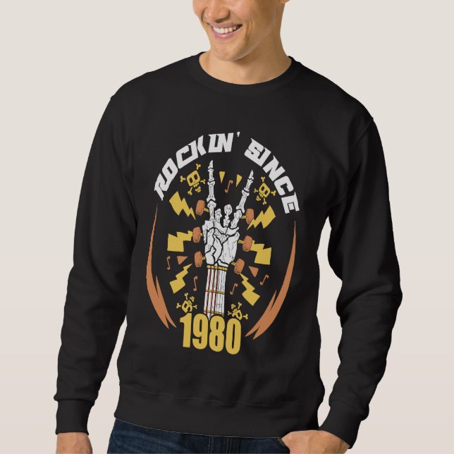 Sweatshirt Rockin' Since 1980 (Devant)