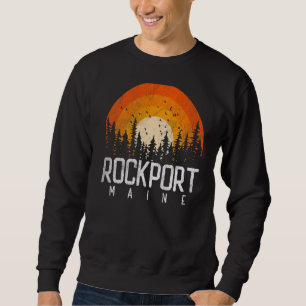 Sweatshirt Rockport Maine ME Chemise Retro Style Vintage les 
