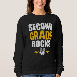 Sweatshirt Rocks De 2E Année Retour À L'École Musique Étudian