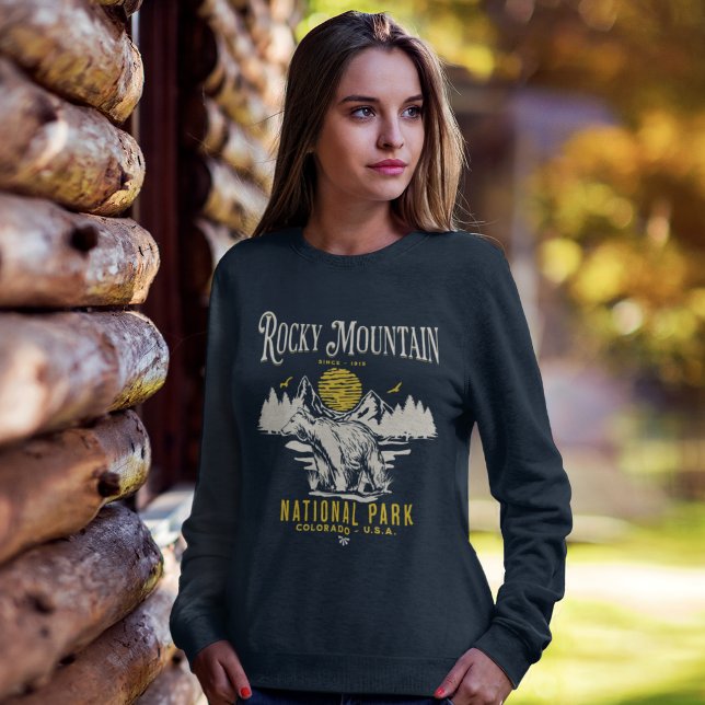 Sweatshirt Rocky Mountain National Park Vintage landscape (Créateur téléchargé)