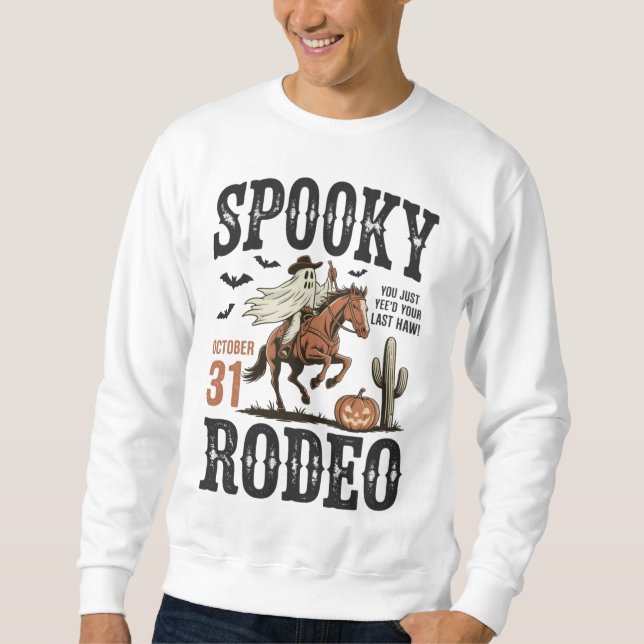Sweatshirt Rodéo occidental d'Halloween effrayant (Devant)
