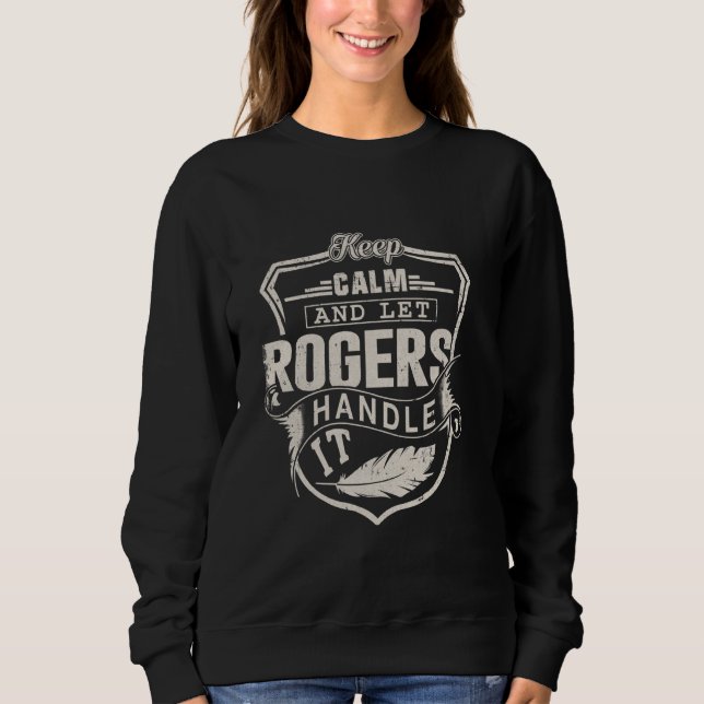 Sweatshirt Rogers Nom Shirt Rogers Nom Anniversaire (Devant)