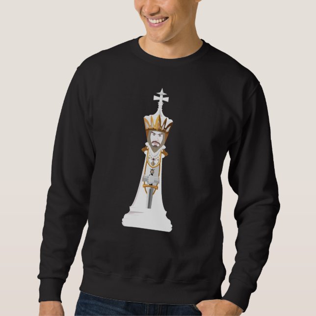 Sweatshirt roi blanc (Devant)