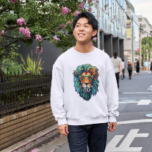 Roi Cool – Lion Coloré avec Lunettes de Soleil Des
