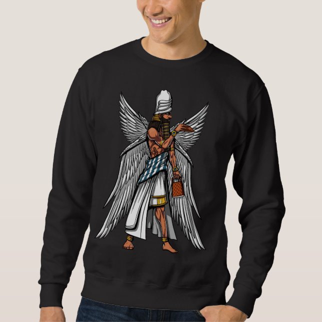 Sweatshirt Roi sumérien antique de Dieu étranger d'Anunnaki (Devant)