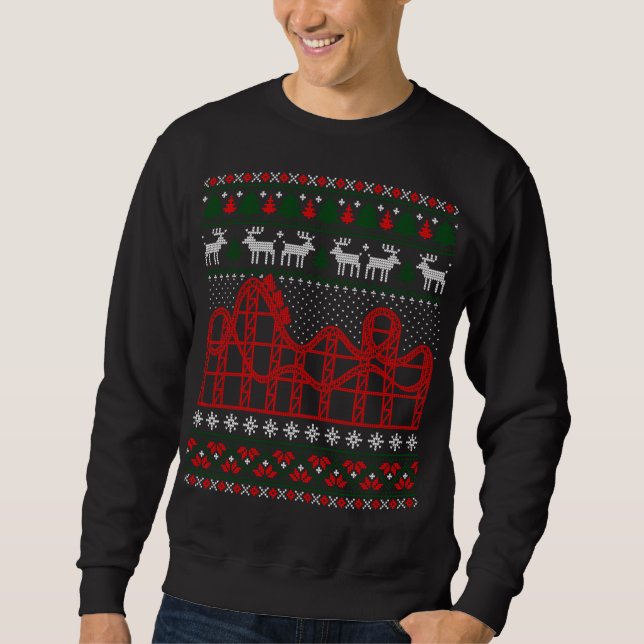 Sweatshirt Roller Dessous de verre Scène laide Sweater de Noë (Devant)