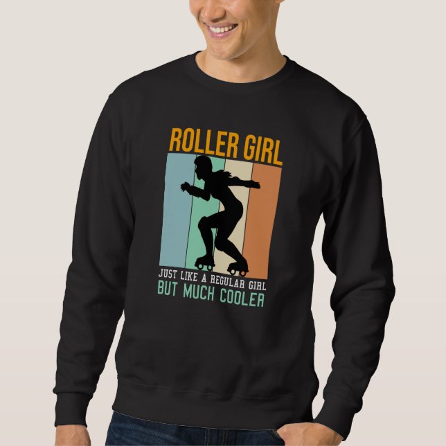 Sweatshirt Roller Girl beaucoup plus cool (Devant)