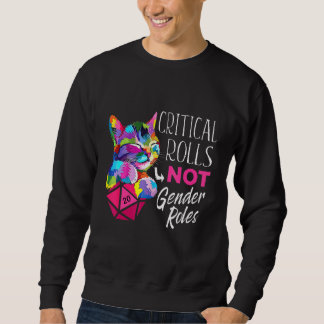 Sweatshirt Rolls Critiques Non Rôles Sexes Dice Boardgame Cat