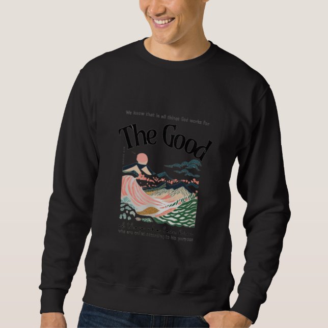 Sweatshirt Romains 8:28 Oeuvre (Devant)