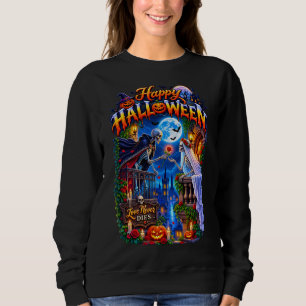 Sweatshirt Romance gothique effrayant avec clair de lune, ros