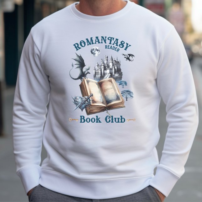 Sweatshirt Romantasy Reader Dragon Book Club Castle (Créateur téléchargé)