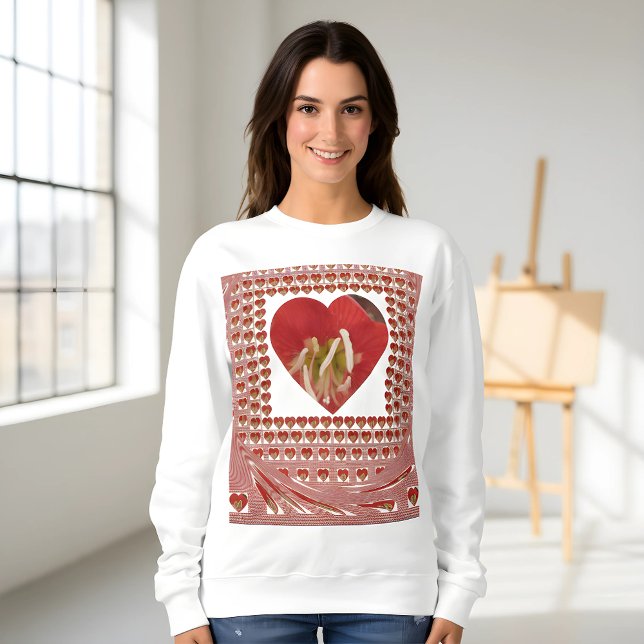 Sweatshirt Romantique Rouge Fleur Coeur Design 4 Moments spéc (Art meets ease. ❤️🌿 The Special Moments sweatshirt: your daily sanctuary. #Achempong #ExecutiveMuse)