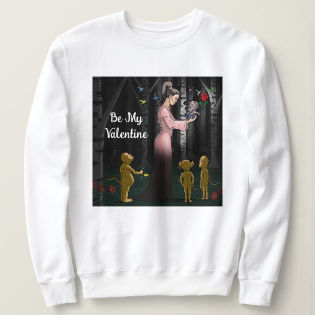 Sweatshirt Romantique Sois mon Valentin (Design devant)