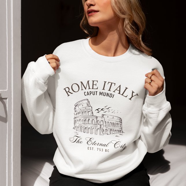 Sweatshirt Rome Italy Vintage Landscape Roman Colosseum (Créateur téléchargé)