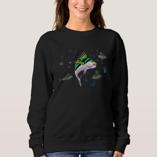 Sweatshirt Roosterfish Shirt Rooster Fish Shirt Fishing Fish (Devant)