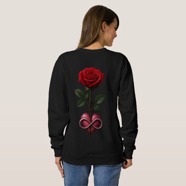 Sweatshirt Rose d'Amour Infini (Dos entier)