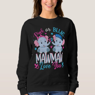 Sweatshirt Rose Ou Bleu Mawmaw Vous Aime Eléphants Bébé Gende