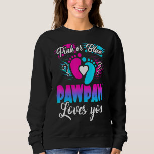 Sweatshirt Rose Ou Bleu Pawpaw Vous Aime Genre Révéler Bébé