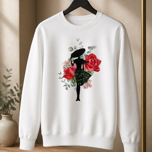 Sweatshirt Rose Rouge et Mode (Créateur téléchargé)