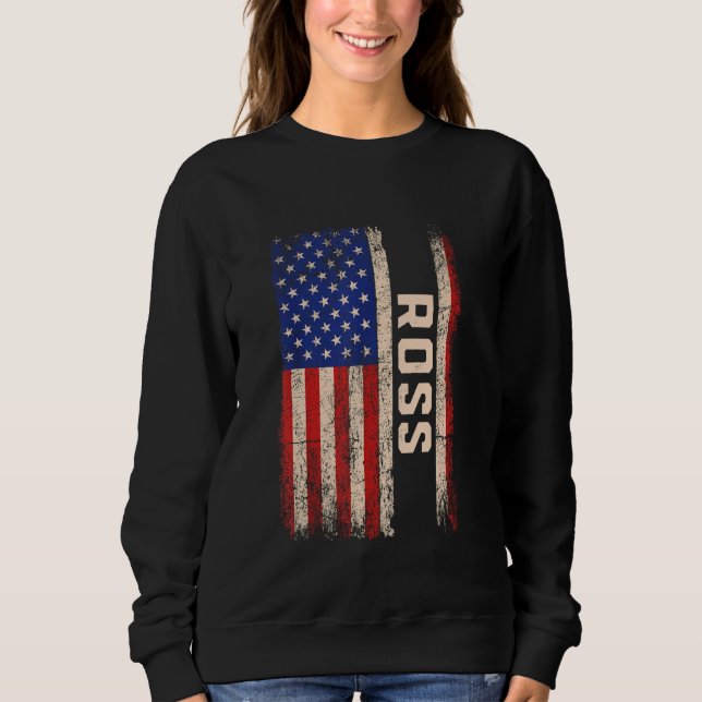 Sweatshirt Ross Nom Chemise Ross Nom American Flag (Devant)