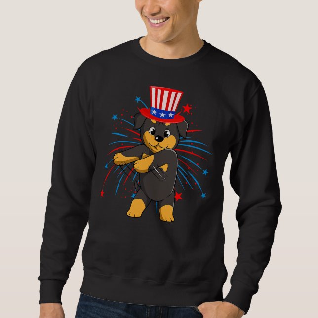 Sweatshirt Rosseuse Flottante Avec Casquette Usa Firework 4èm (Devant)