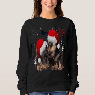 Sweatshirt Rotie Noël Blanc Avec Le Père Noël Sleigh