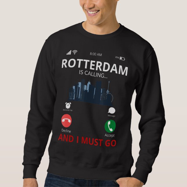 Sweatshirt Rotterdam Appelle Pays-Bas Souvenir (Devant)
