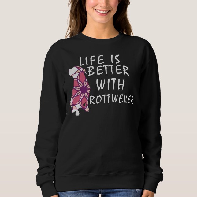 Sweatshirt Rottie Mandala (Devant)